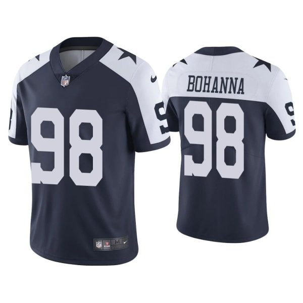 Men Dallas Cowboys Quinton Bohanna Vapor Limited Navy Jersey