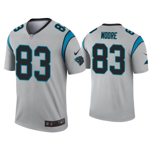 Men David Moore Carolina Panthers Silver Inverted Legend Jersey