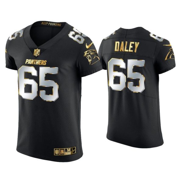 Men Dennis Daley Carolina Panthers Black Golden Edition Elite Jersey