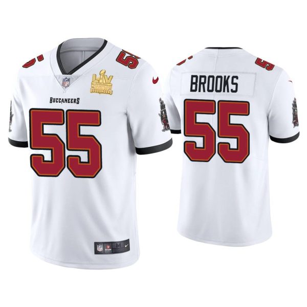 Men Derrick Brooks Tampa Bay Buccaneers Super Bowl LV Champions White Vapor Limited Jersey