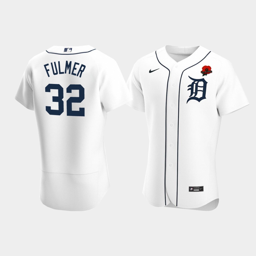 Men Detroit Tigers #32 Michael Fulmer White 2021 Memorial Day Jersey ...