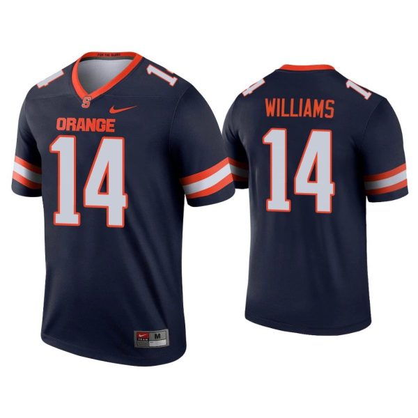 Men Garrett Williams Syracuse Orange Navy Legend Jersey