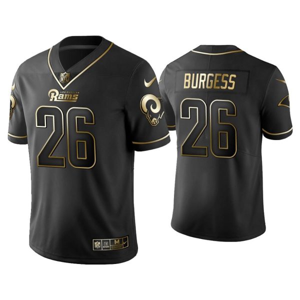 Men Golden Edition Vapor Limited Rams Terrell Burgess Black Jersey