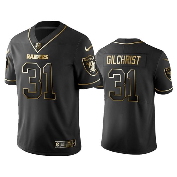 Men Golden Edition Vapor Untouchable Limited Raiders #31 Marcus Gilchrist Black Jersey