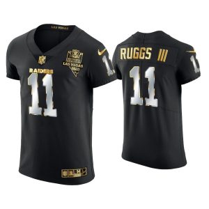 Men Henry Ruggs III Las Vegas Raiders Black Golden Edition Elite Jersey