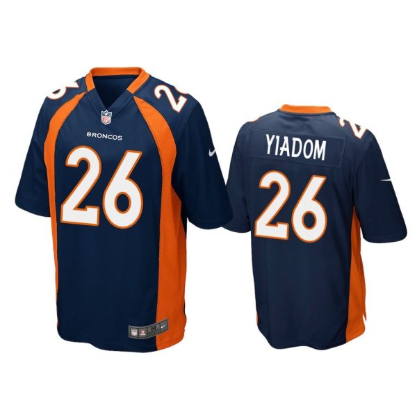 Men Isaac Yiadom #26 Denver Broncos Navy Game Jersey