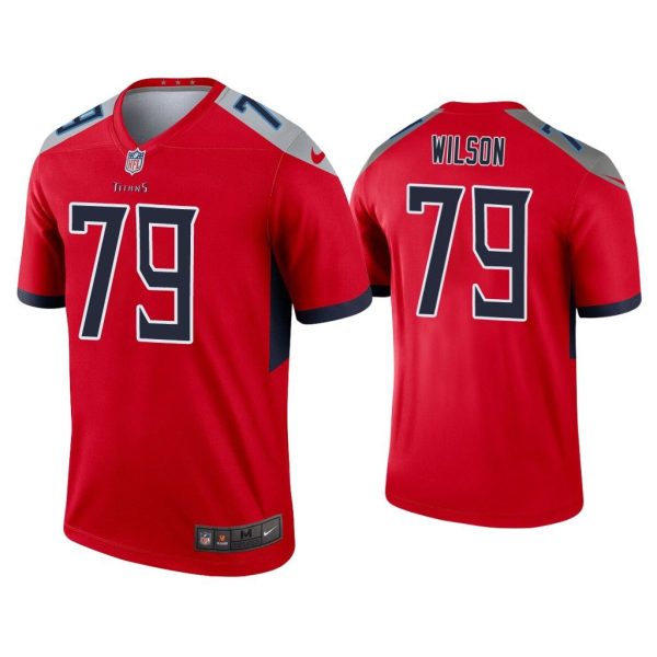 Men Isaiah Wilson Tennessee Titans Red Inverted Legend Jersey