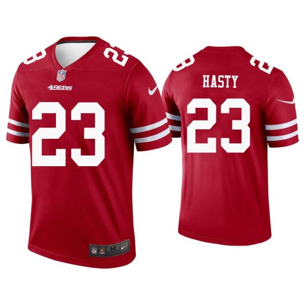 Men JaMycal Hasty San Francisco 49ers Scarlet Legend Jersey
