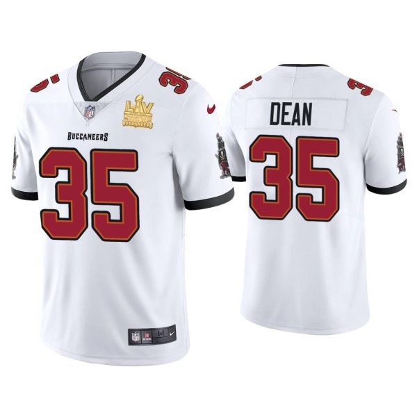 Men Jamel Dean Tampa Bay Buccaneers Super Bowl LV Champions White Vapor Limited Jersey