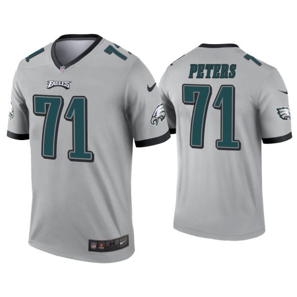 Men Jason Peters Philadelphia Eagles Silver Inverted Legend Jersey