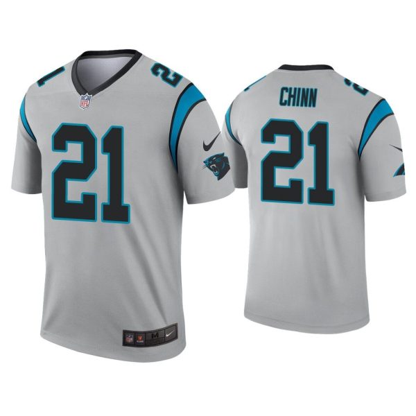 Men Jeremy Chinn Carolina Panthers Silver Inverted Legend Jersey