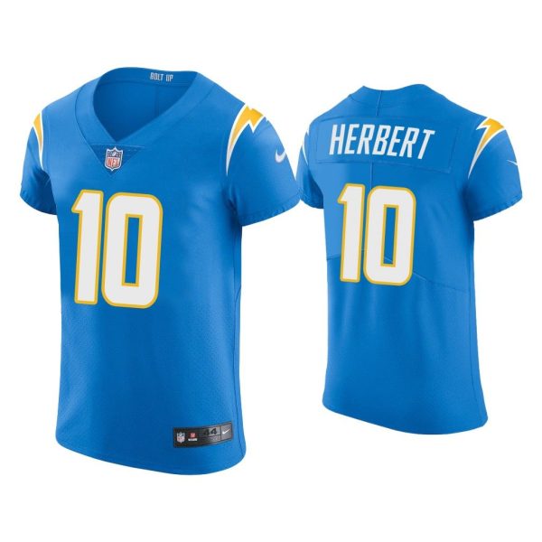 Men Justin Herbert Los Angeles Chargers Powder Blue Vapor Elite Jersey
