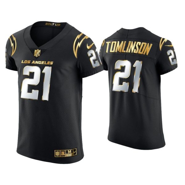 Men LaDainian Tomlinson Los Angeles Chargers Black Golden Edition Elite Jersey