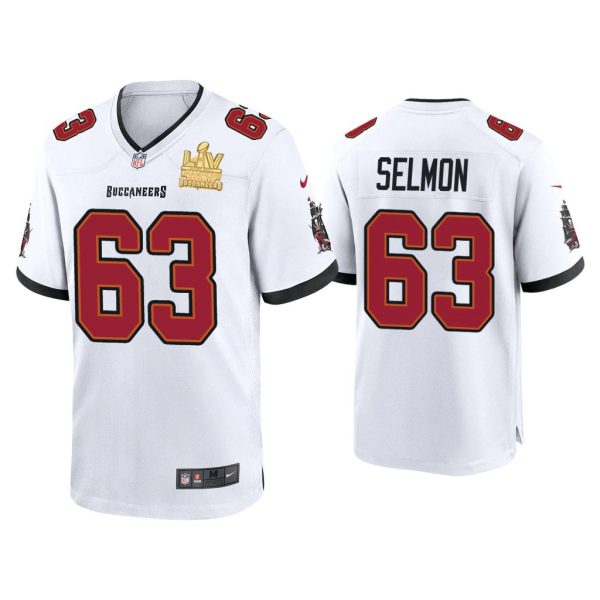 Men Lee Roy Selmon Tampa Bay Buccaneers Super Bowl LV Champions White Game Jersey