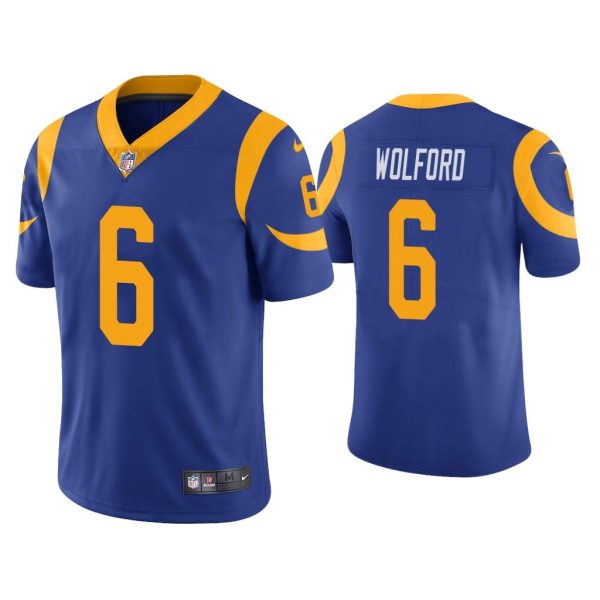 Men Los Angeles Rams John Wolford Vapor Limited Royal Jersey