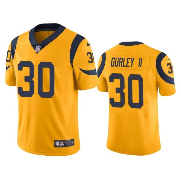 Men Los Angeles Rams Todd Gurley II #30 Gold Color Rush Limited Jersey