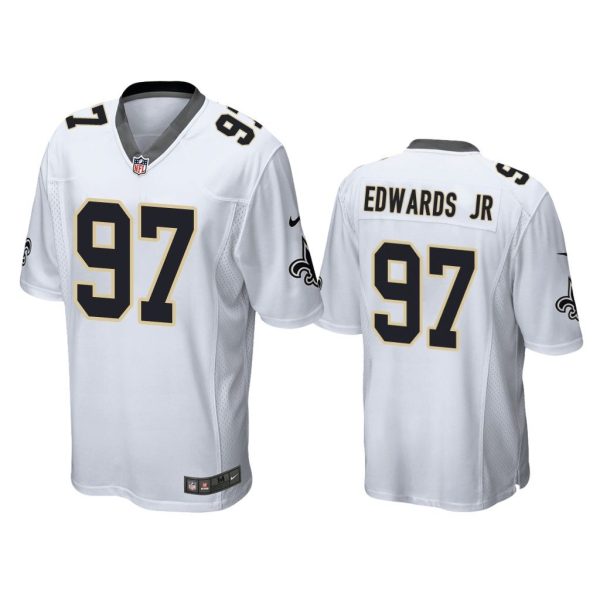 Men Mario Edwards Jr New Orleans Saints White Game Jersey