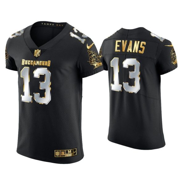 Men Mike Evans Tampa Bay Buccaneers Black Golden Edition Elite Jersey