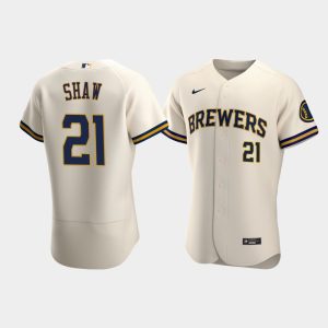 Men Milwaukee Brewers #21 Travis Shaw Cream Team Home Jersey – Need A ...