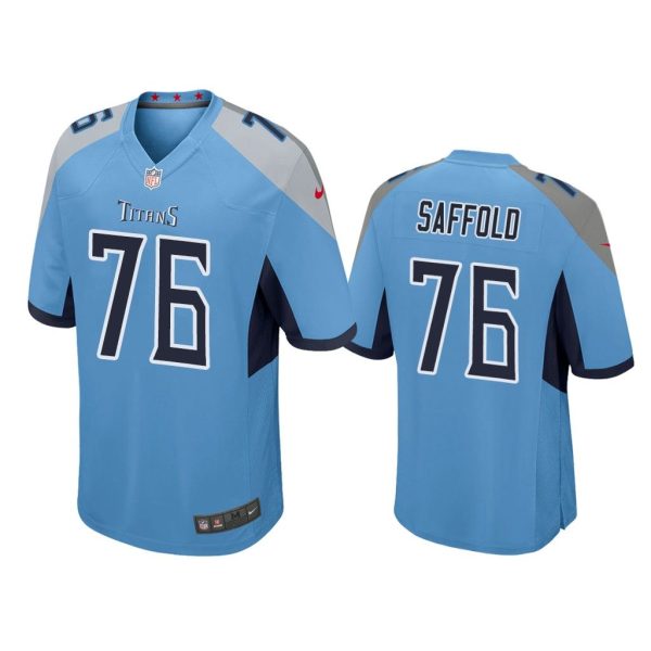 Men Rodger Saffold #76 Tennessee Titans Light Blue Game Jersey