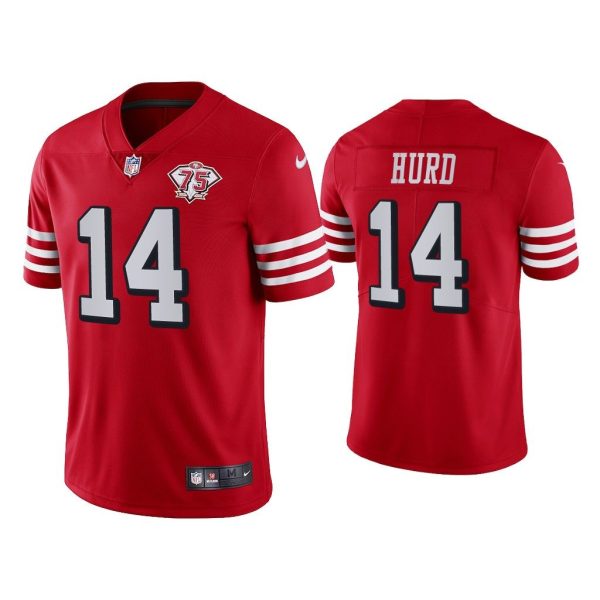 Men San Francisco 49ers Jalen Hurd Vapor Limited Scarlet Jersey