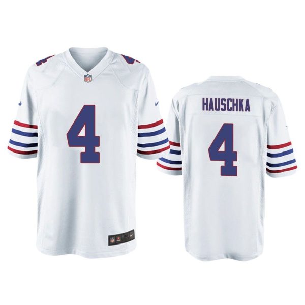 Men Stephen Hauschka Buffalo Bills White Alternate Game Jersey