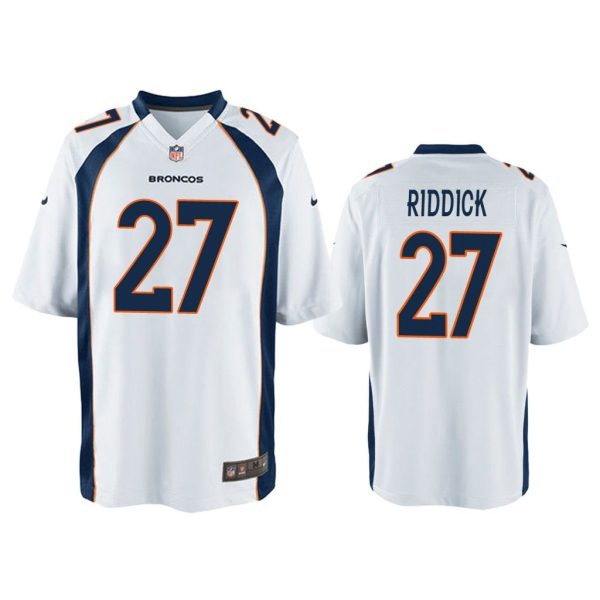 Men Theo Riddick Denver Broncos White Game Jersey