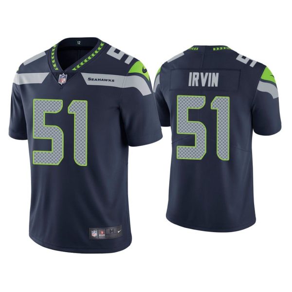 Men Vapor Limited Bruce Irvin Seahawks Navy Jersey