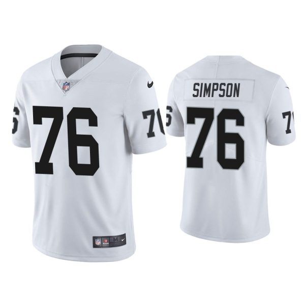Men Vapor Limited John Simpson Raiders White Jersey