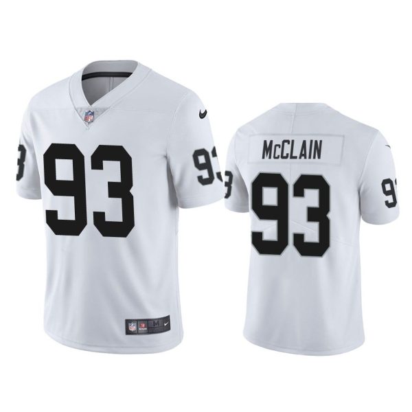 Men Vapor Limited Terrell McClain Raiders White Jersey
