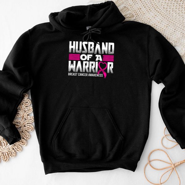 Mens Husband Of A Warrior Breast Cancer Awareness Hoodie TH625
