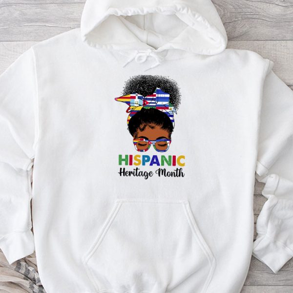 National Hispanic Heritage Month Messy Bun Latin Flags Hoodie TH670