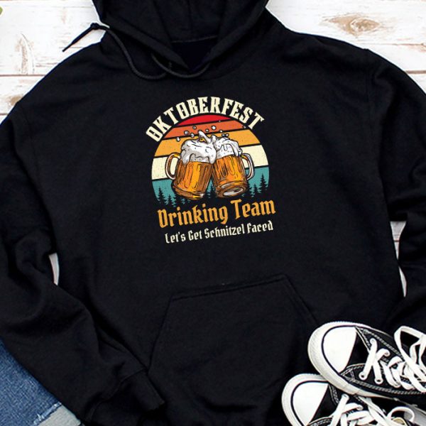 Oktoberfest Team Lets Get Schnitzel Faced German Men Women Hoodie TH911