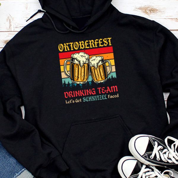 Oktoberfest Team Lets Get Schnitzel Faced German Men Women Hoodie TH914