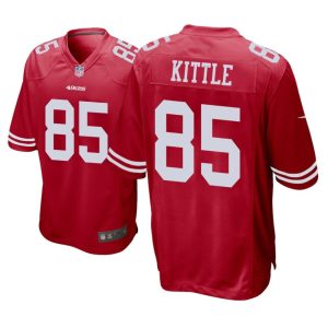 San Francisco 49ers #85 Scarlet Men George Kittle Game Jersey