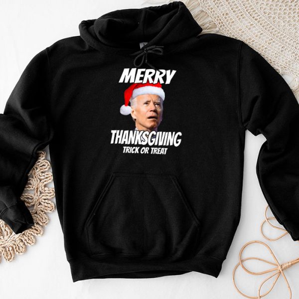 Santa Biden Merry Thanksgiving Trick Or Treat Christmas meme Hoodie TH599