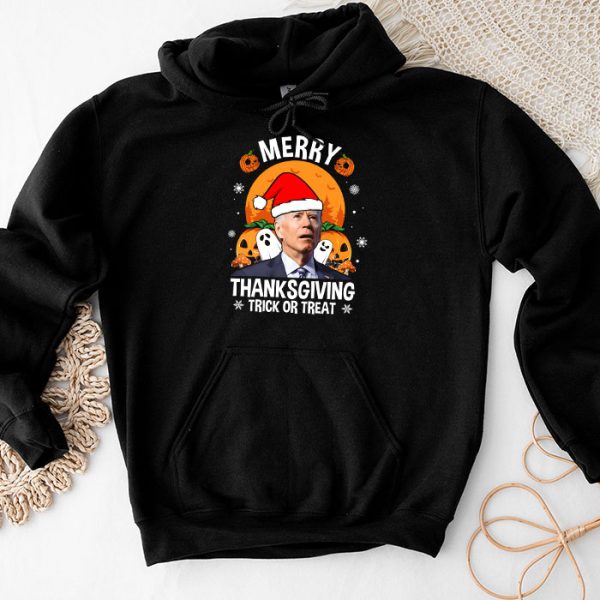 Santa Biden Merry Thanksgiving Trick Or Treat Christmas meme Hoodie TH601