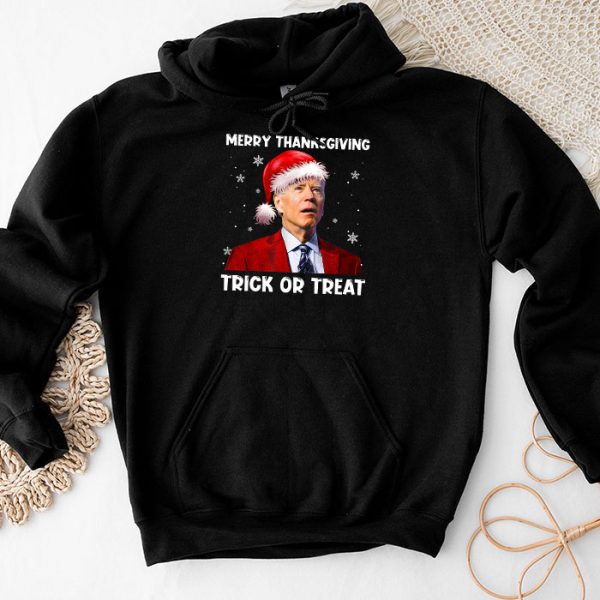 Santa Biden Merry Thanksgiving Trick Or Treat Christmas meme Hoodie TH602