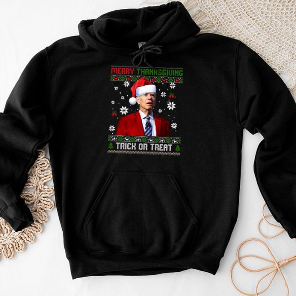 Santa Biden Merry Thanksgiving Trick Or Treat Christmas meme Hoodie TH603