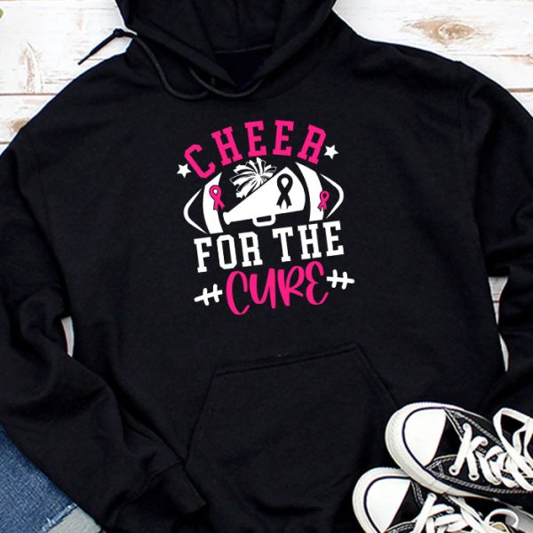 Support Pink Out Cheer For A Cures Breast Cancer Month Funny Hoodie TH884