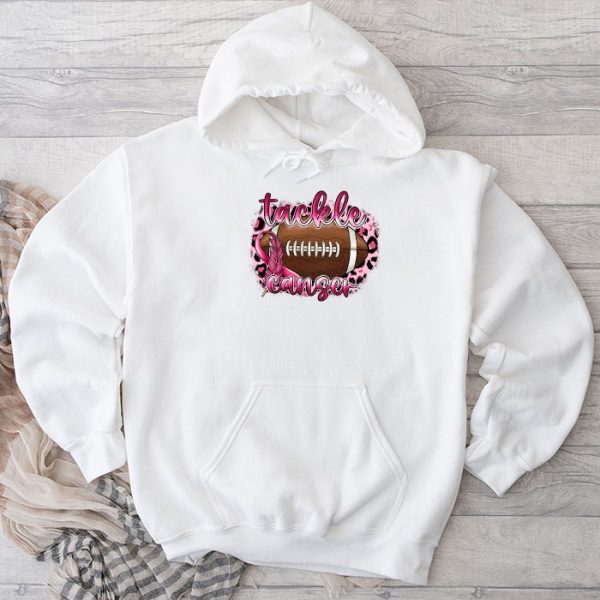 Tackle Breast Cancer Awareness Football Pink Ribbon Boys Kid Hoodie