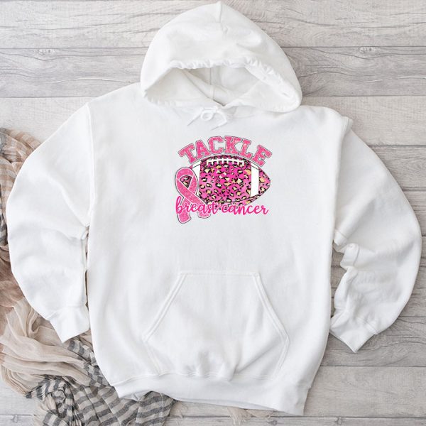 Tackle Football Pink Ribbon Breast Cancer Awareness Hoodie