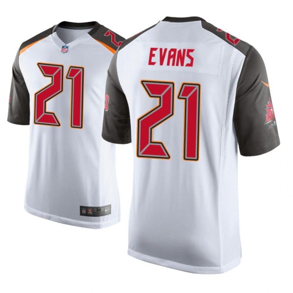Tampa Bay Buccaneers #21 White Men Justin Evans Game Jersey