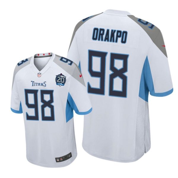 Tennessee Titans #98 White Men Brian Orakpo 20th Anniversary Game Jersey