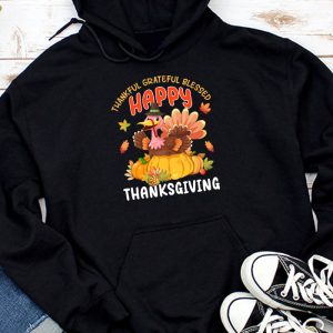 Thankful Grateful Blessed Thanksgiving Turkey Women Girls Hoodie TH863