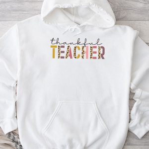 Thankful Teacher Retro Groovy Thanksgiving Fall Women Men Hoodie TH900