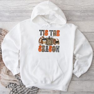 Tis The Season Pumpkin Leaf Latte Fall Thanksgiving Football Hoodie