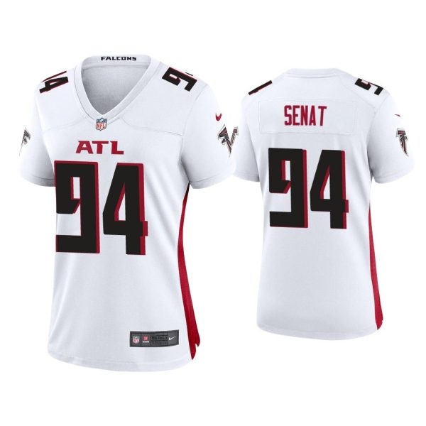 Women 2020 Deadrin Senat Atlanta Falcons White Game Jersey