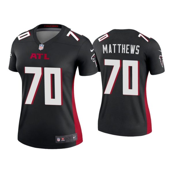 Women 2020 Jake Matthews Atlanta Falcons Black Legend Jersey