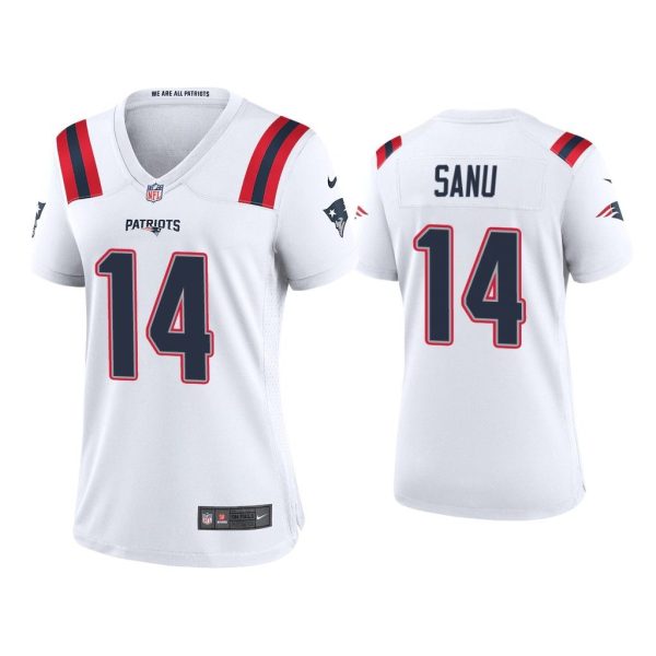 Women 2020 Mohamed Sanu New England Patriots White Game Jersey